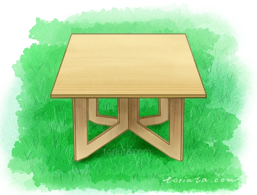 一脚タイプのペケ台のイラスト